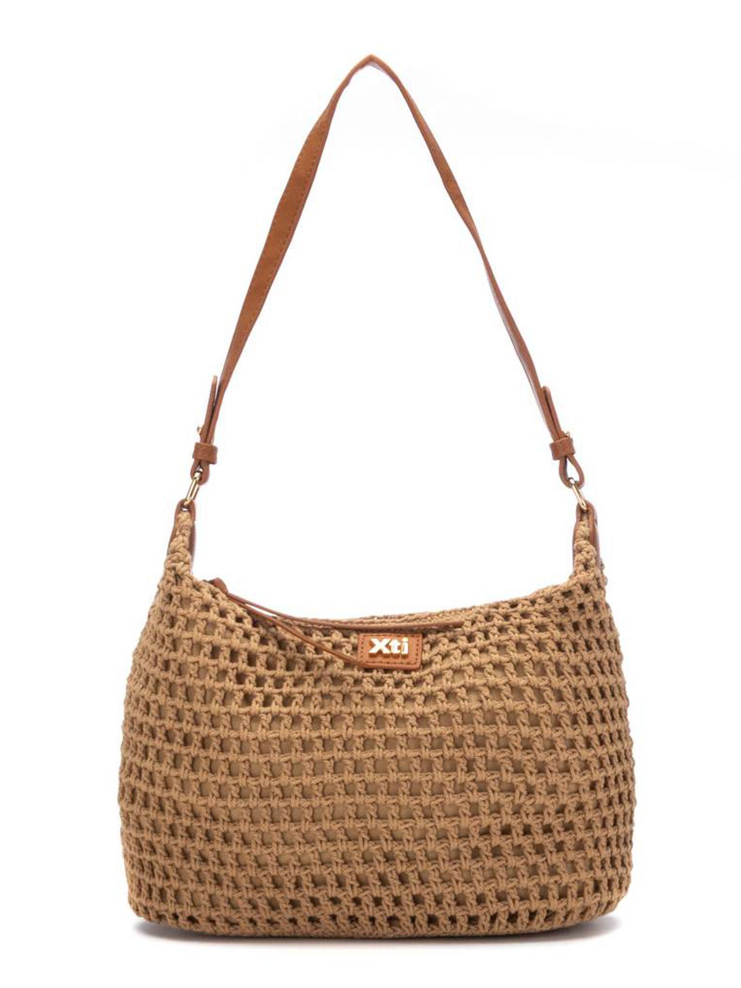 Borsa a tracolla Xti in tessuto fango da donna per la primavera