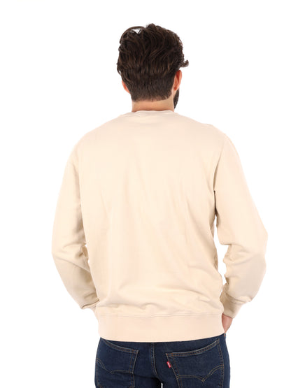 FELPA GIROCOLLO HOUSEMARK LEVIS DA UOMO PANNA