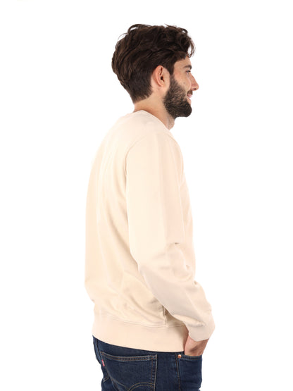 FELPA GIROCOLLO HOUSEMARK LEVIS DA UOMO PANNA