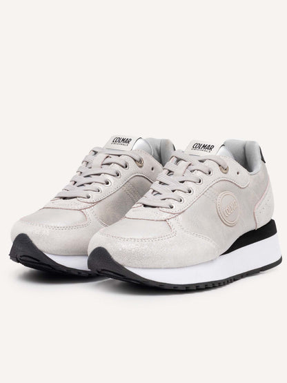 SNEAKERS TRAVIS PUNK SUOLA ALTA COLMAR DA DONNA ARGENTO