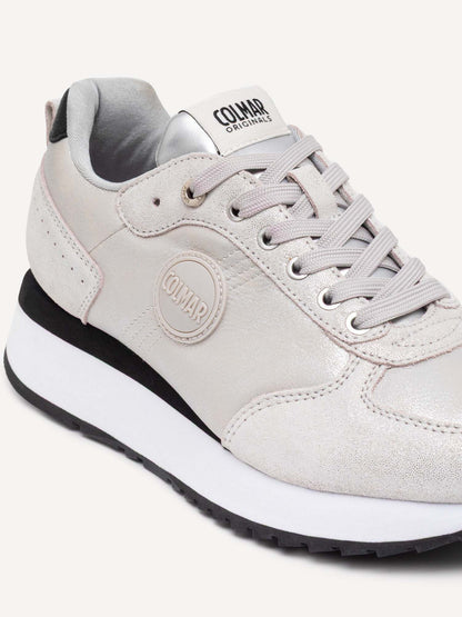 SNEAKERS TRAVIS PUNK SUOLA ALTA COLMAR DA DONNA ARGENTO