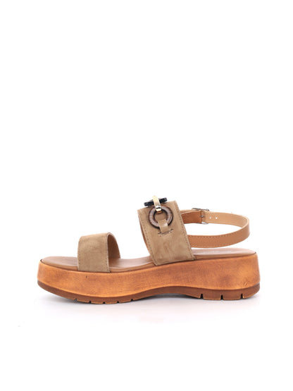 Sandali donna Andrea Pierago in elegante tonalità fango