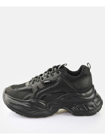 Buffalo Yuno, sneakers donna nere dal design iconico