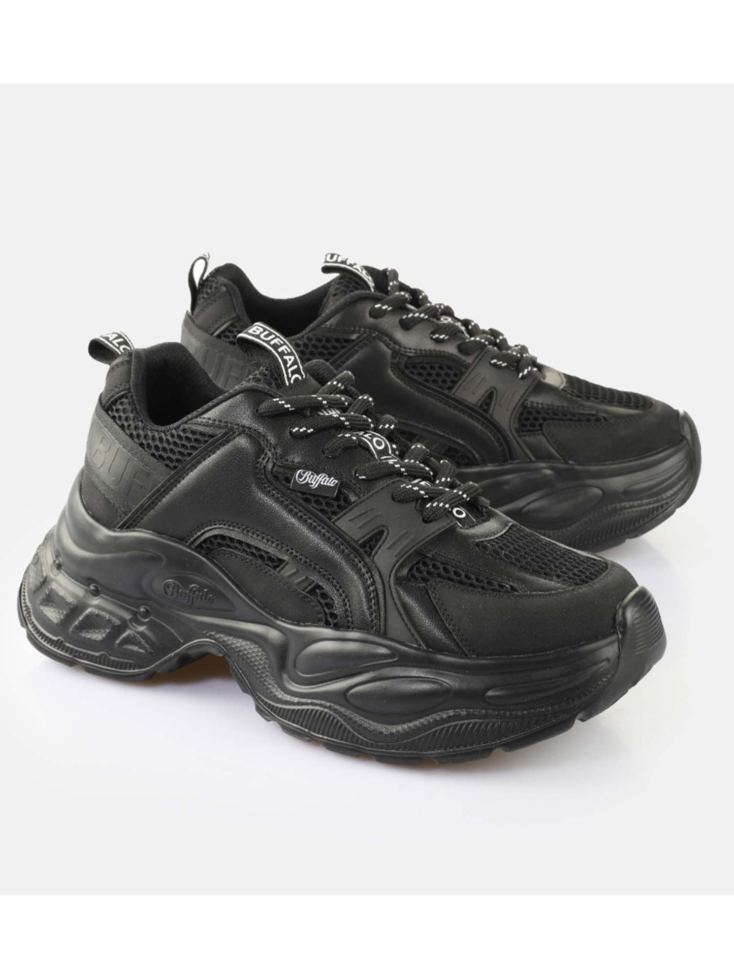 Buffalo Yuno, sneakers donna nere dal design iconico