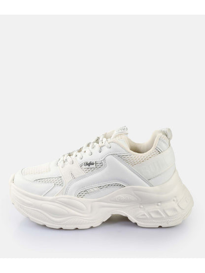 Buffalo Yuno, sneakers donna bianche dal design contemporaneo