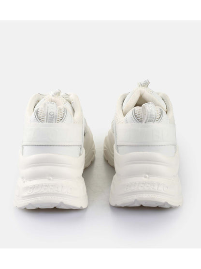 Buffalo Yuno, sneakers donna bianche dal design contemporaneo
