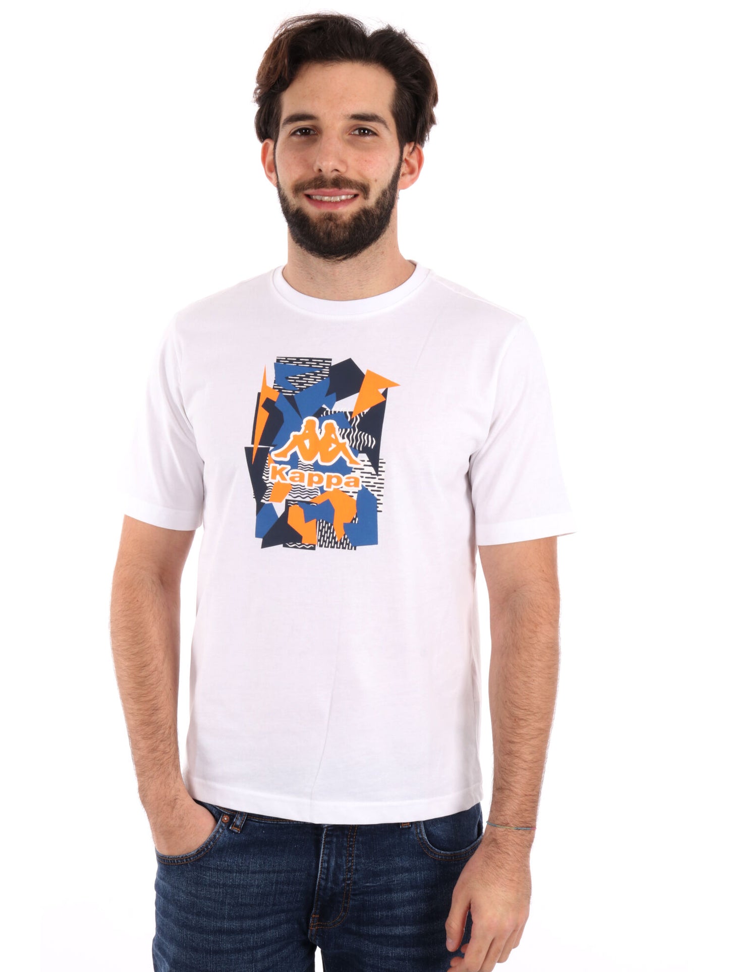 T-SHIRT LOGO GUOTI KAPPA UOMO BIANCO