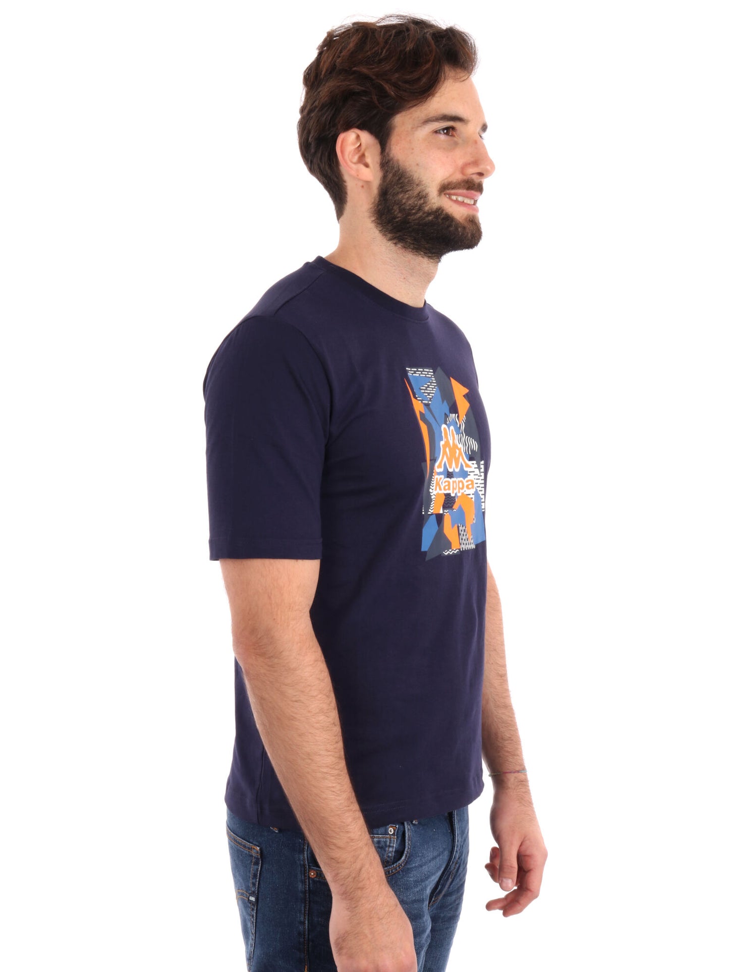T-SHIRT LOGO GUOTI KAPPA UOMO BLU