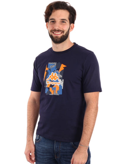 T-SHIRT LOGO GUOTI KAPPA UOMO BLU