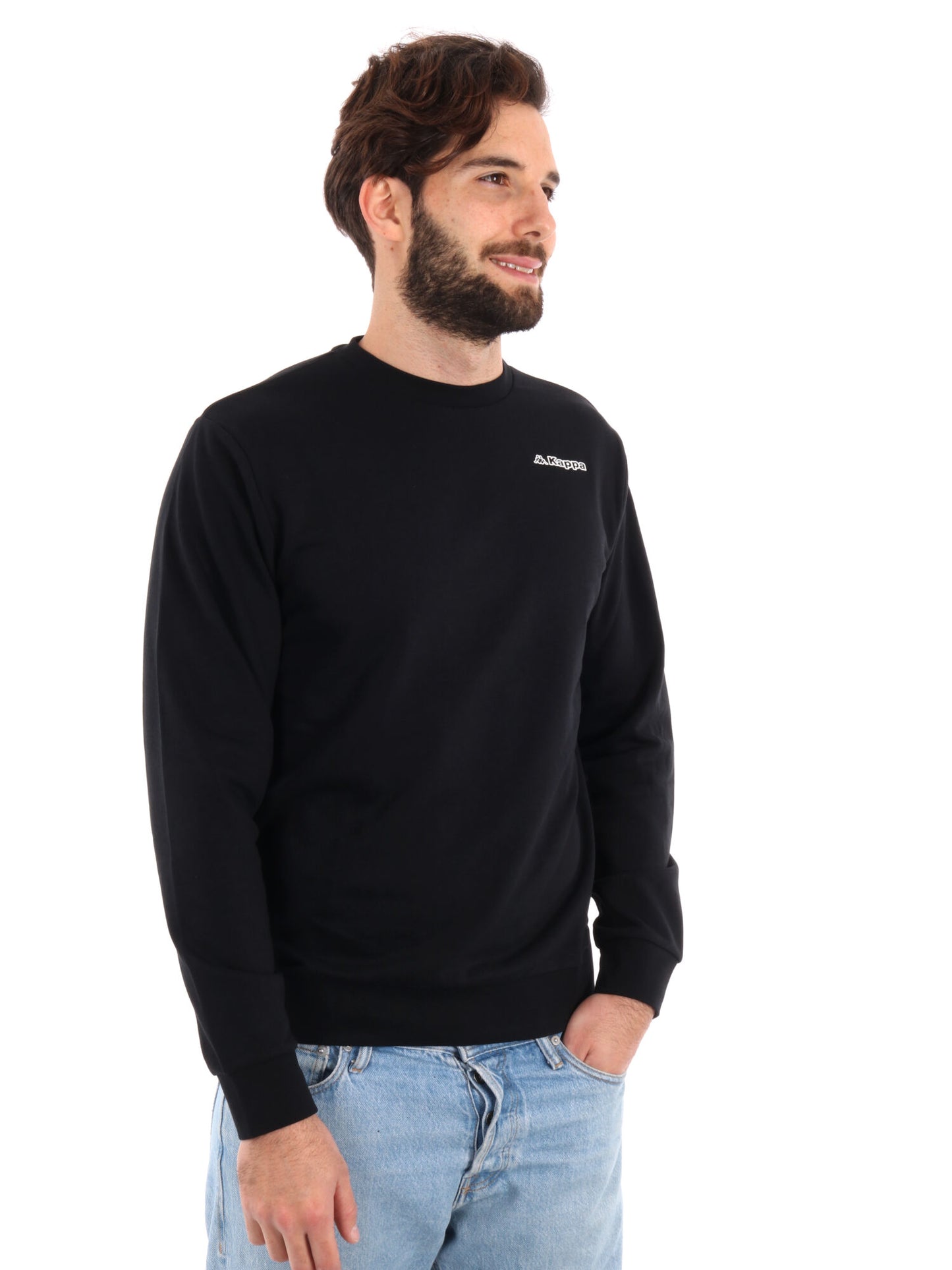 FELPA GIROCOLLO KAPPA UOMO NERO