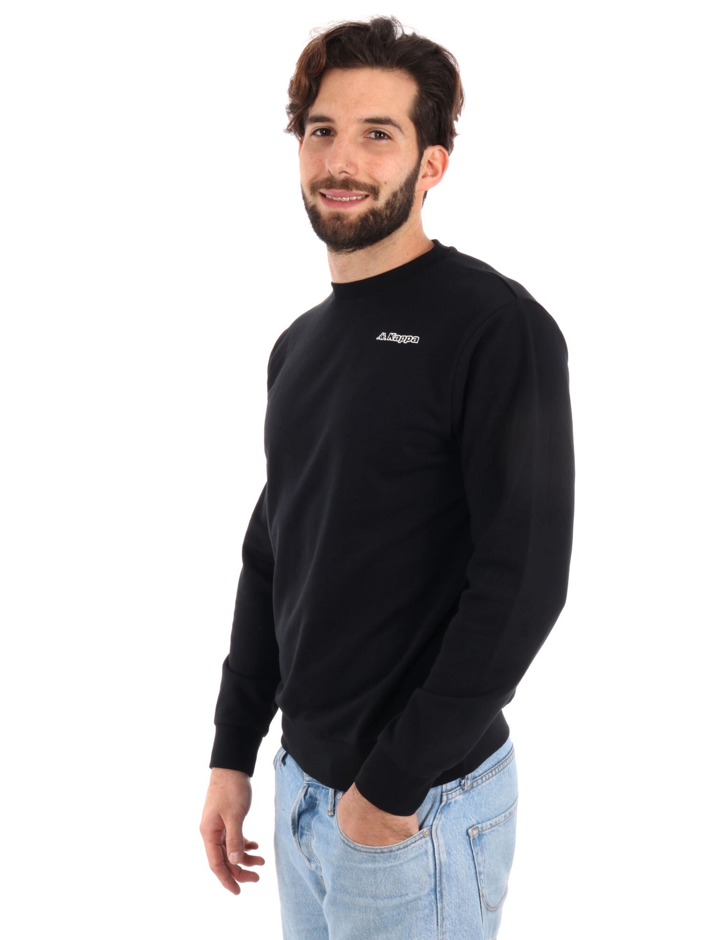 FELPA GIROCOLLO KAPPA UOMO NERO