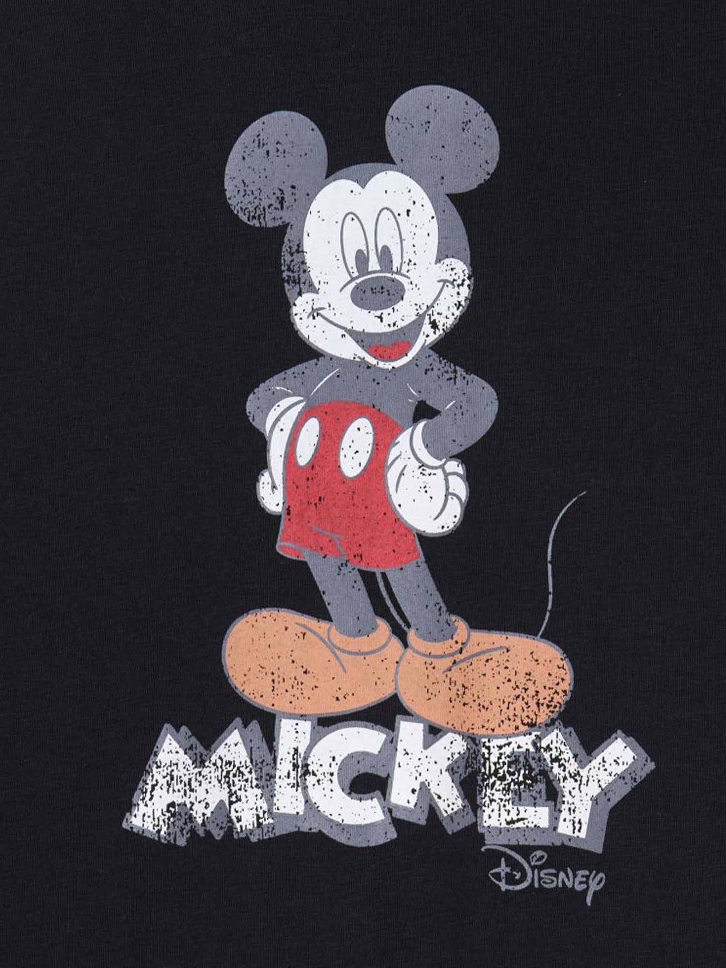 T-SHIRT CON STAMPA MICKEY MOUSE FREDDY DA DONNA NERO