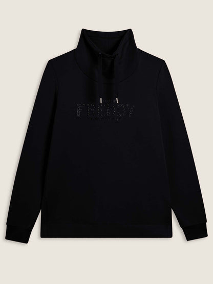 FELPA A COLLO ALTO COLLEGE LUXE FREDDY DONNA NERO