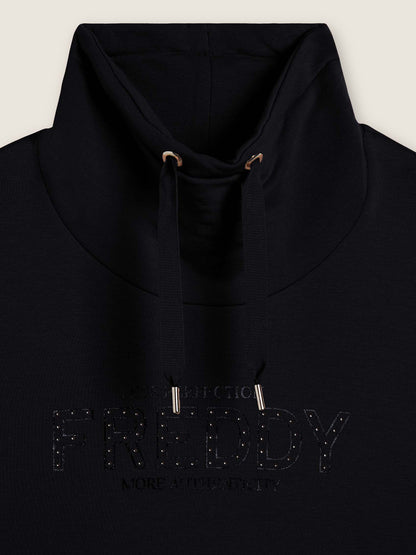 FELPA A COLLO ALTO COLLEGE LUXE FREDDY DONNA NERO