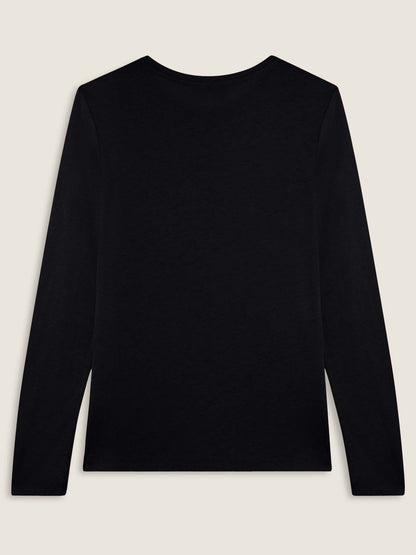MAGLIA A MANICHE LUNGHE COLLEGE LUXE FREDDY DONNA NERO