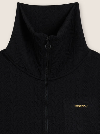 FELPA CON ZIP SLOUNGE FREDDY DONNA NERO