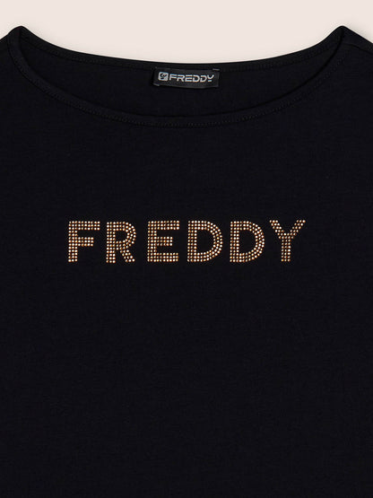 MAGLIA A MANICHE LUNGHE SUNDAY FREDDY DONNA NERO