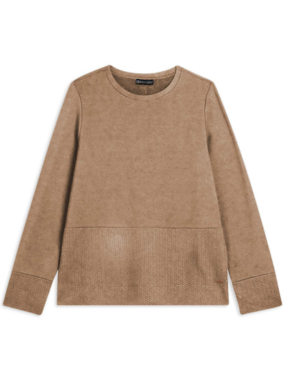 FELPA GIROCOLLO SLOUNGE FREDDY DONNA BEIGE