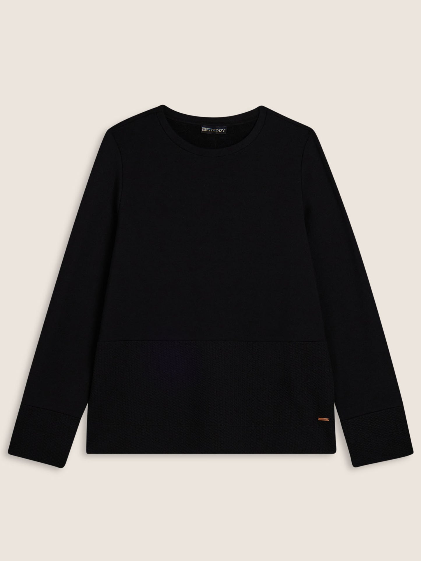 FELPA GIROCOLLO SLOUNGE FREDDY DONNA NERO