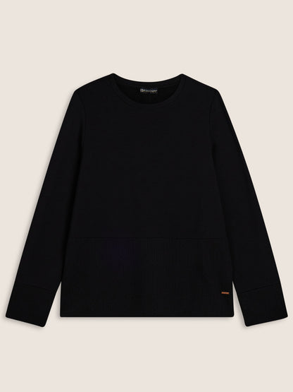 FELPA GIROCOLLO SLOUNGE FREDDY DONNA NERO