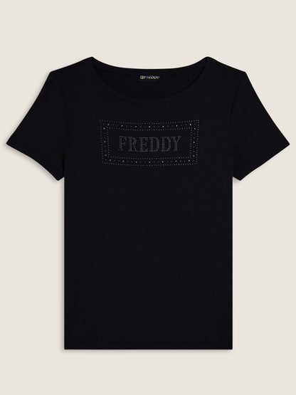 T-SHIRT SLOUNGE FREDDY DONNA NERO