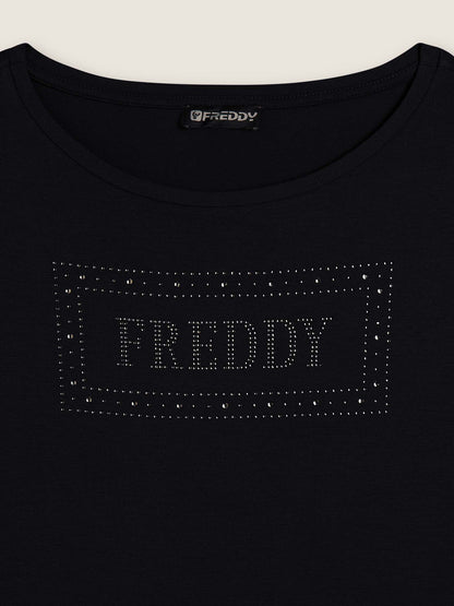 T-SHIRT SLOUNGE FREDDY DONNA NERO