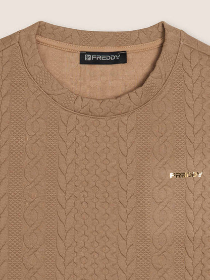 FELPA TRECCE FREDDY DONNA BEIGE