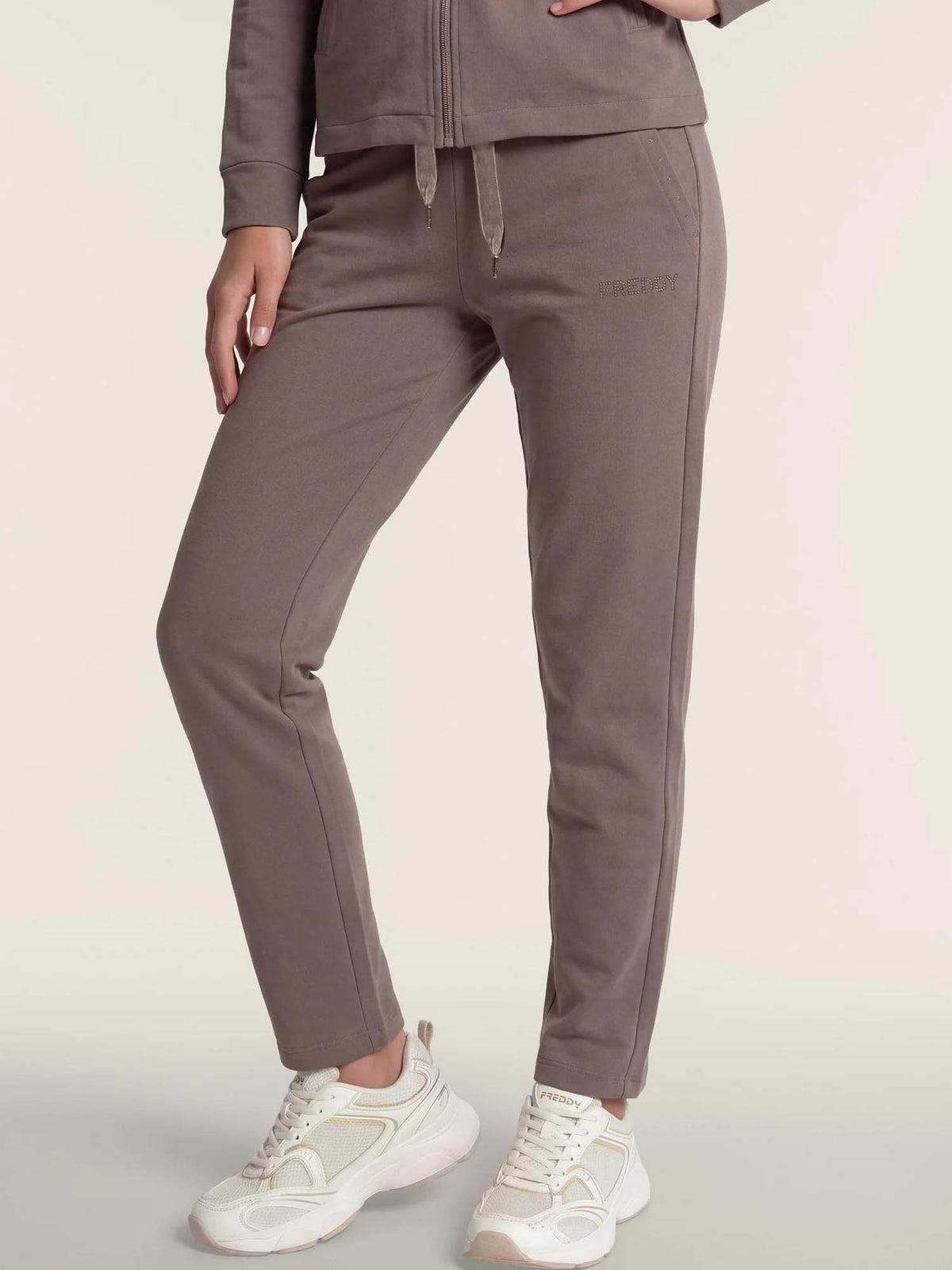 Freddy College Luxe, pantalone da donna marrone