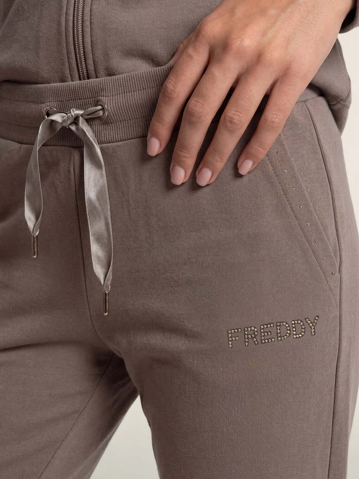 Freddy College Luxe, pantalone da donna marrone