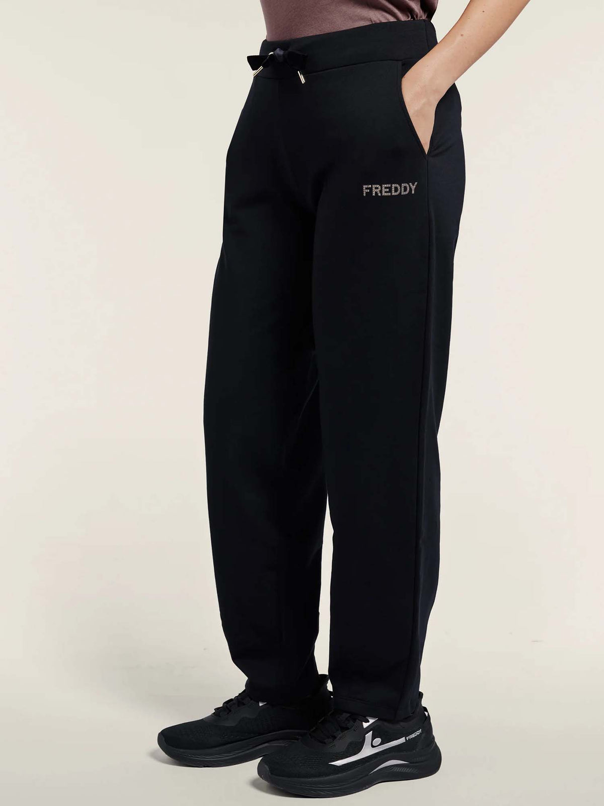 Freddy College Luxe, pantalone da donna nero