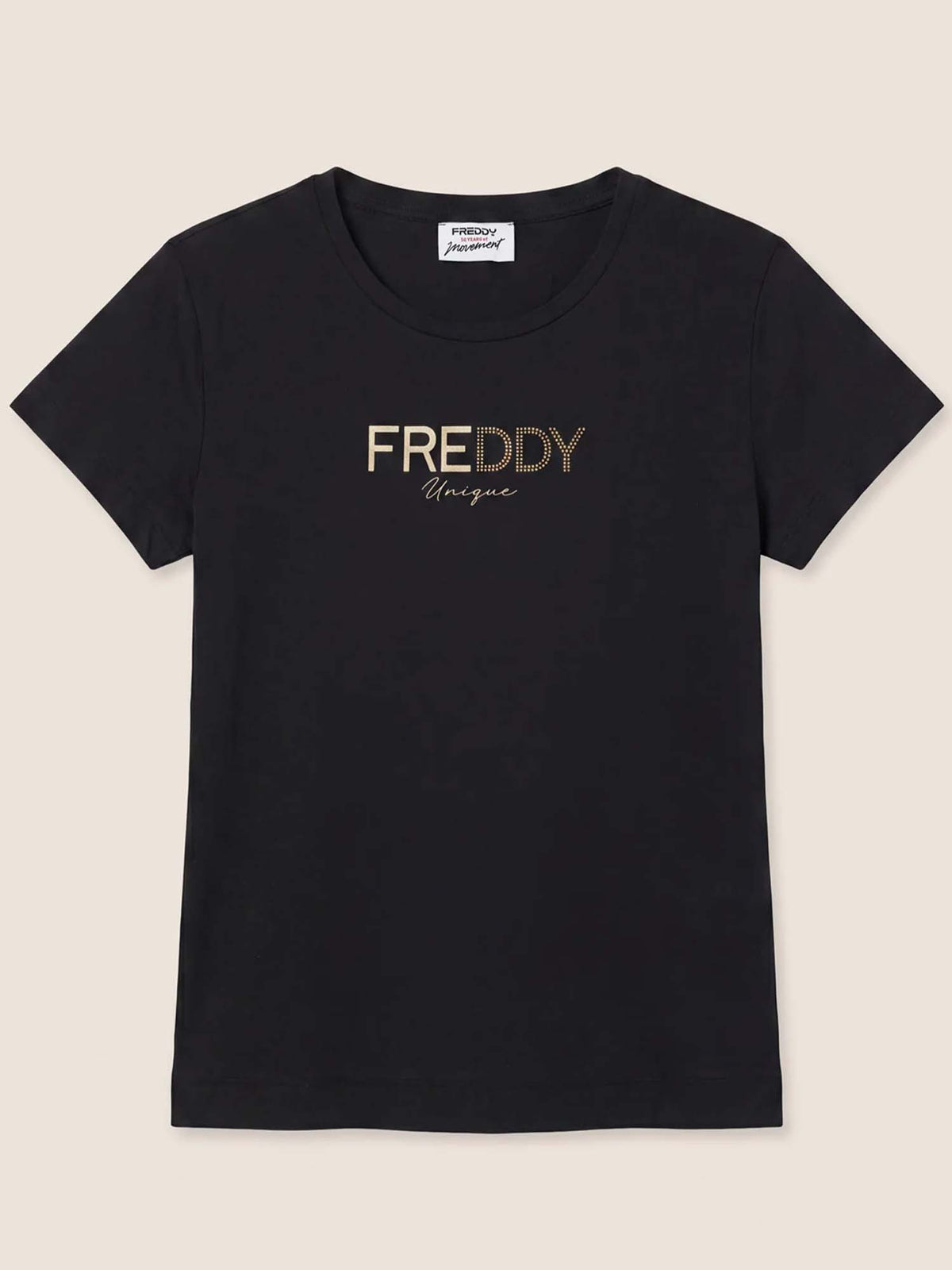 Freddy College Luxe, t-shirt da donna nera