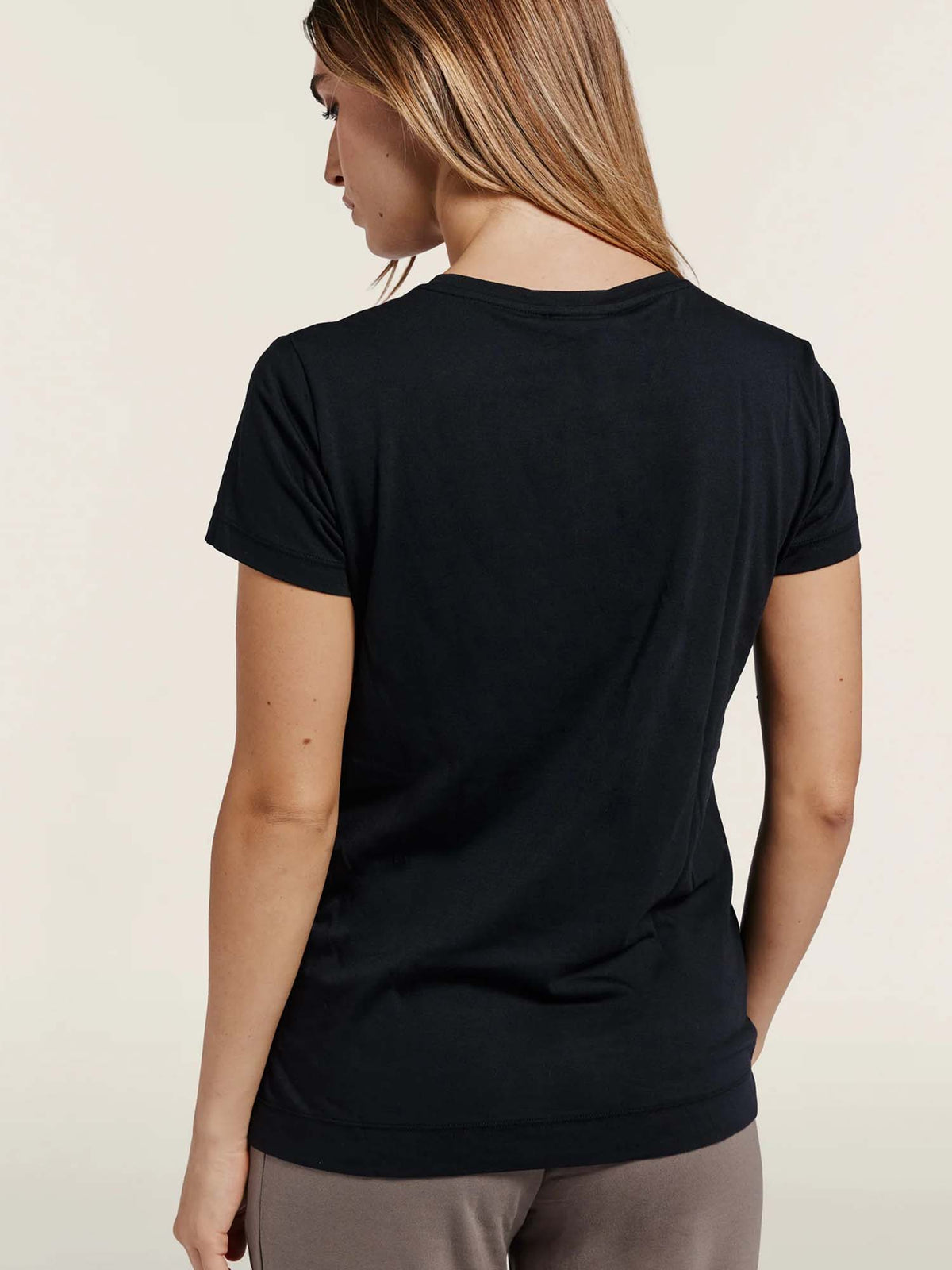Freddy College Luxe, t-shirt da donna nera