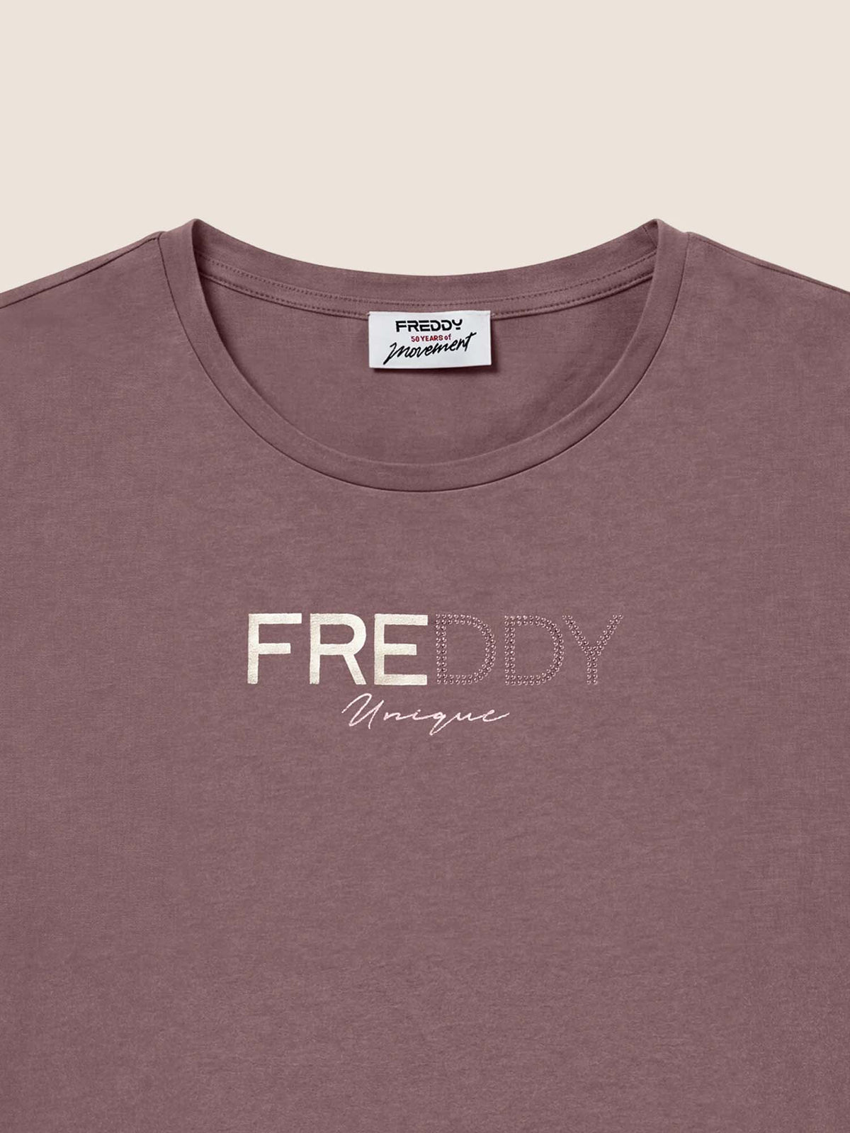 Freddy College Luxe, t-shirt maniche corte da donna viola