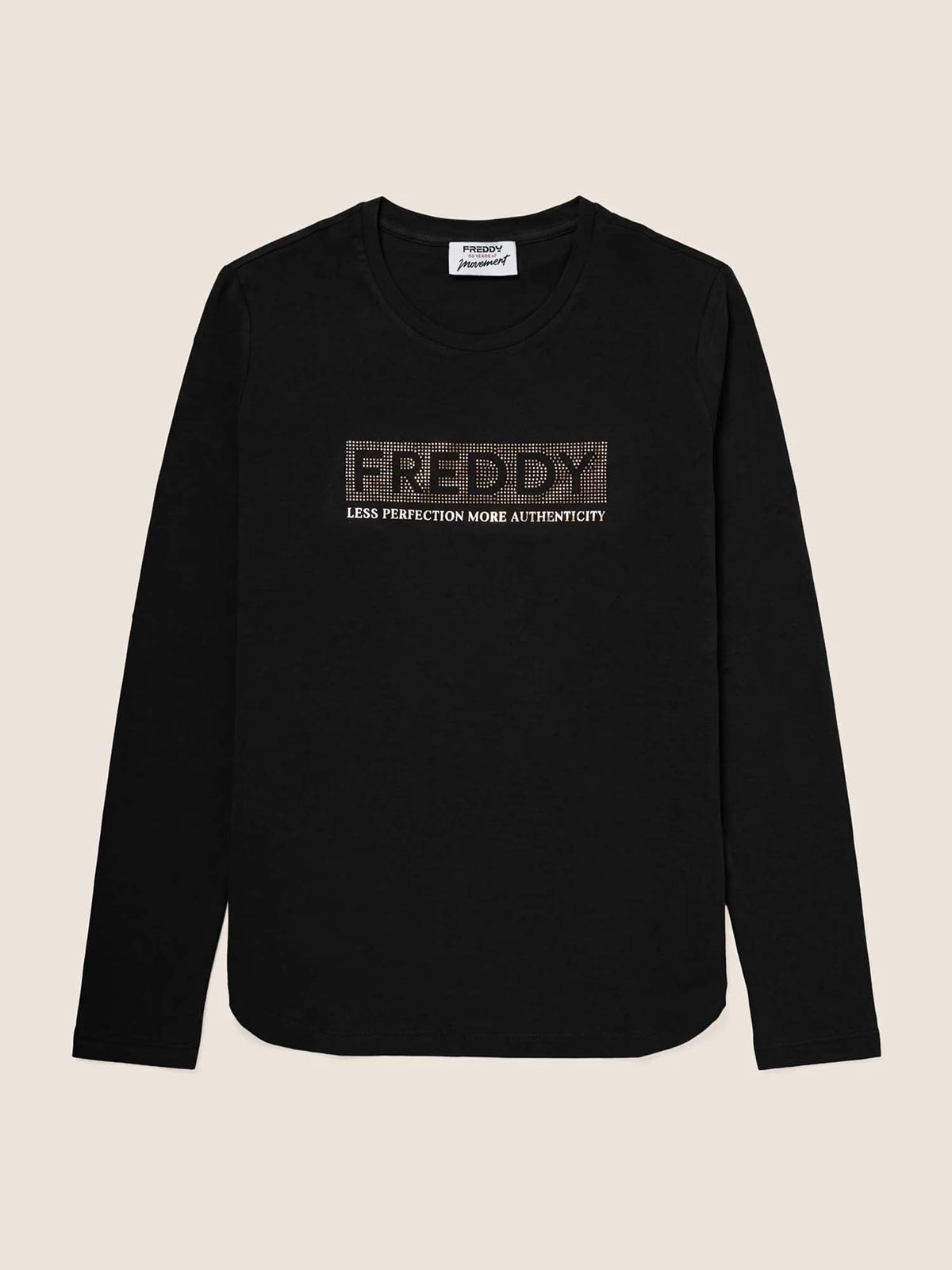 Freddy College Luxe, t-shirt maniche corte da donna nera