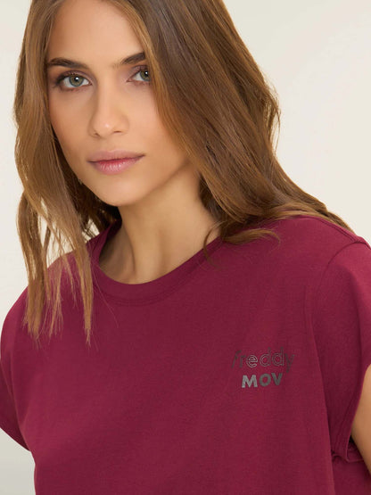 Freddy Movement, t-shirt maniche corte da donna rossa
