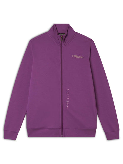 FELPA CON ZIP CORE FREDDY DONNA FUXIA