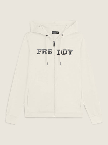 FELPA CON CAPPUCCIO FREDDY DONNA BIANCO