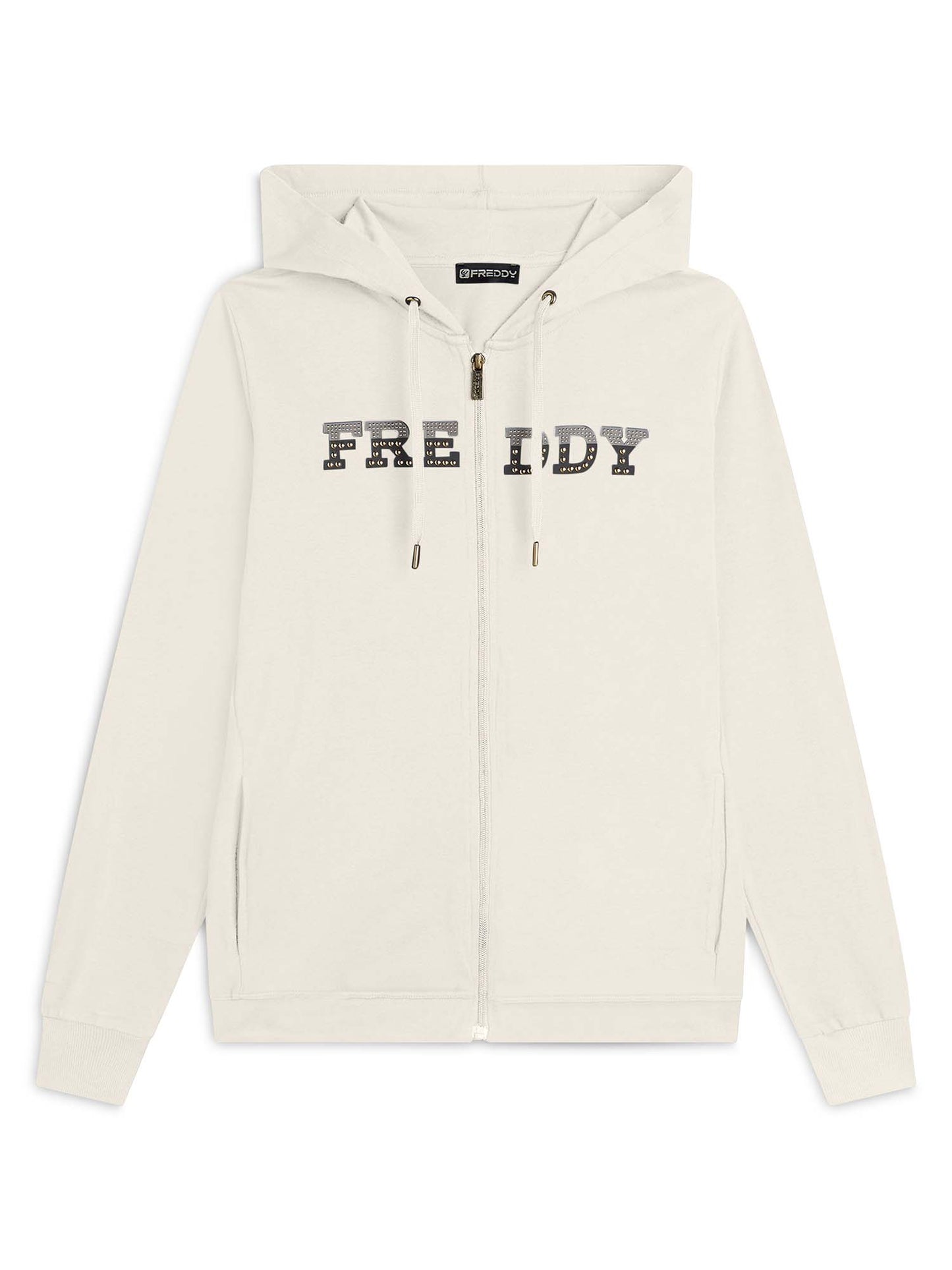 FELPA CON CAPPUCCIO FREDDY DONNA BIANCO