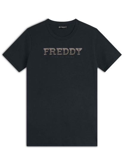 T-SHIRT GIROCOLLO FREDDY DA DONNA BLU