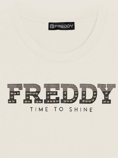 T-SHIRT GIROCOLLO FREDDY DA DONNA BIANCO