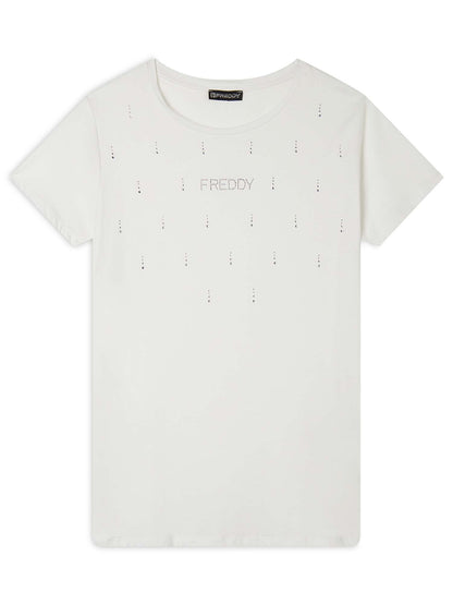 T-SHIRT COLLEGE LUXE FREDDY DONNA BIANCO