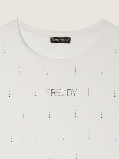 T-SHIRT COLLEGE LUXE FREDDY DONNA BIANCO