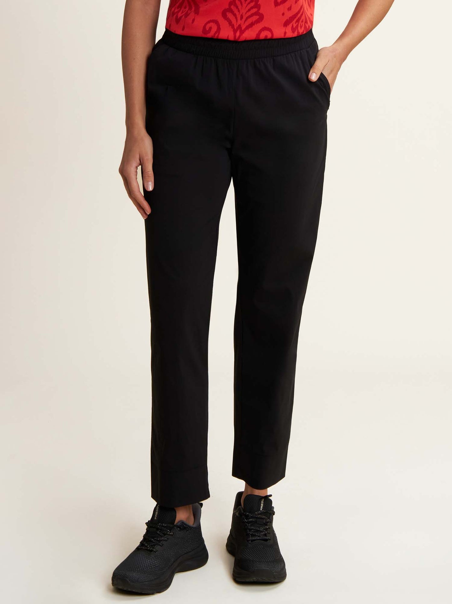 PANTALONE IN POPELINE FREDDY DONNA NERO