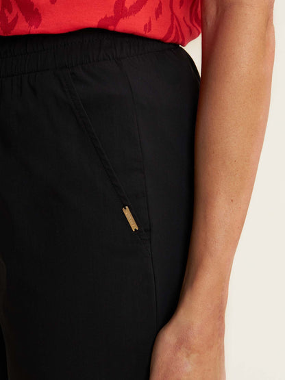 PANTALONE IN POPELINE FREDDY DONNA NERO