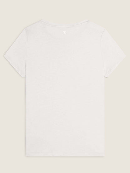 T-SHIRT CON STAMPA E STRASS FREDDY DONNA PANNA