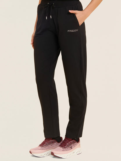 Pantaloni Freddy Core da donna in cotone stretch nero