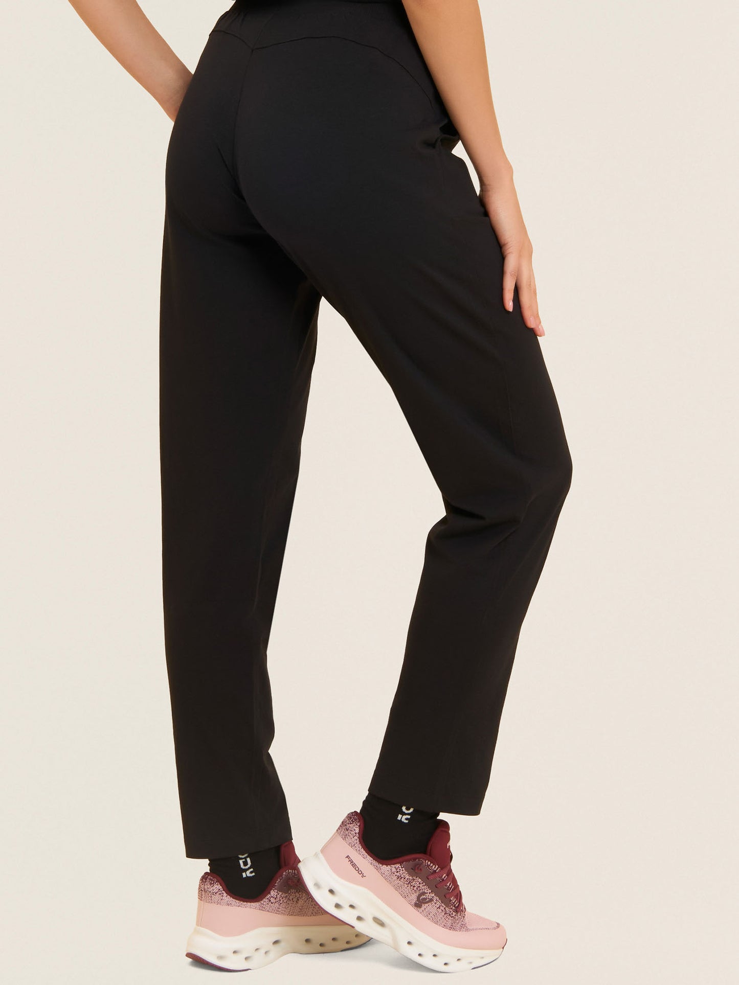 Pantaloni Freddy Core da donna in cotone stretch nero