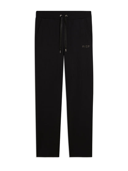 Pantaloni Freddy College Luxe in modal nero da donna