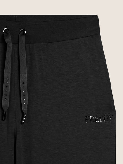 Pantaloni Freddy College Luxe neri da donna, stile contemporaneo