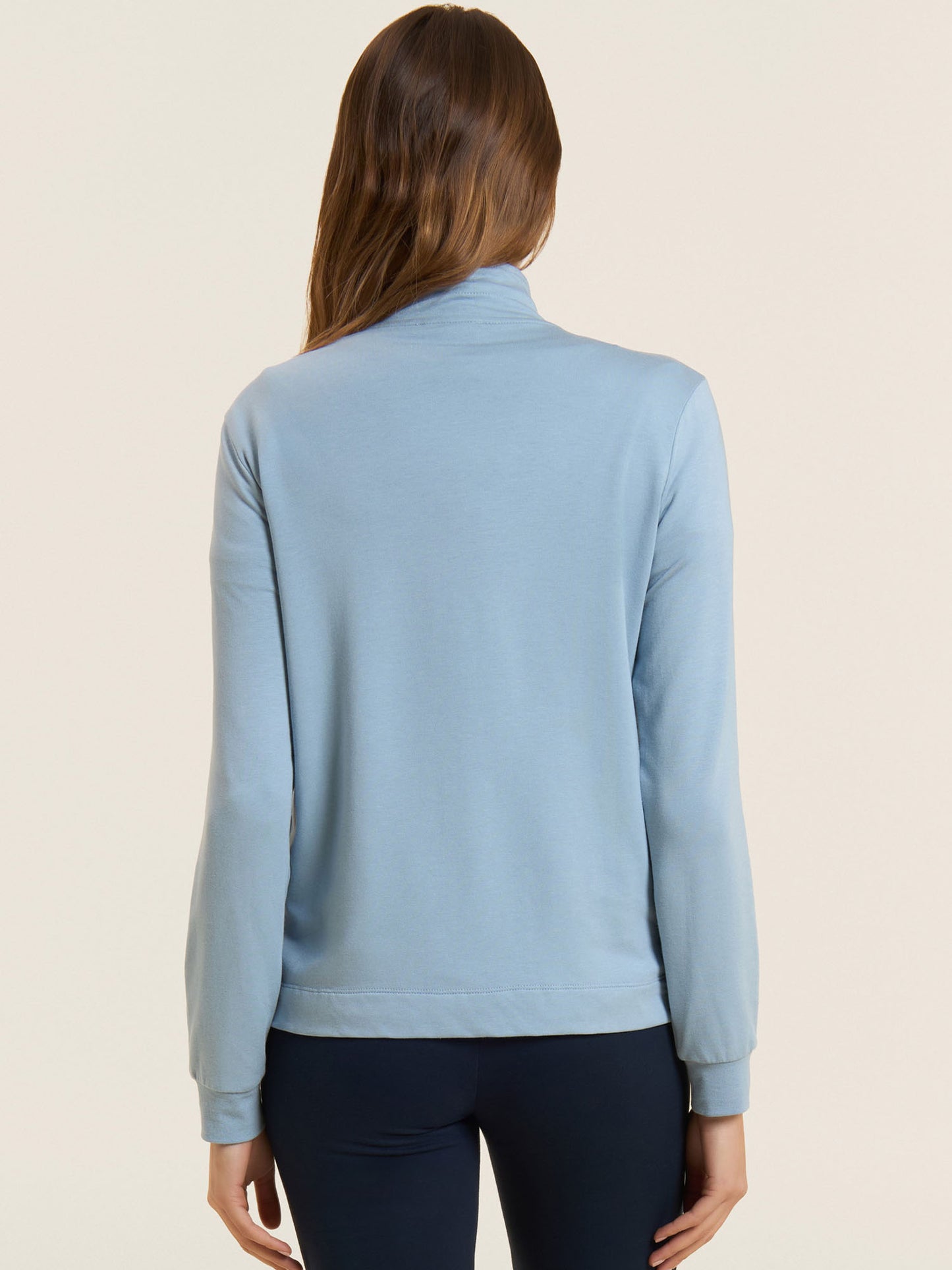 Felpa donna Freddy College Luxe azzurra per primavera-estate